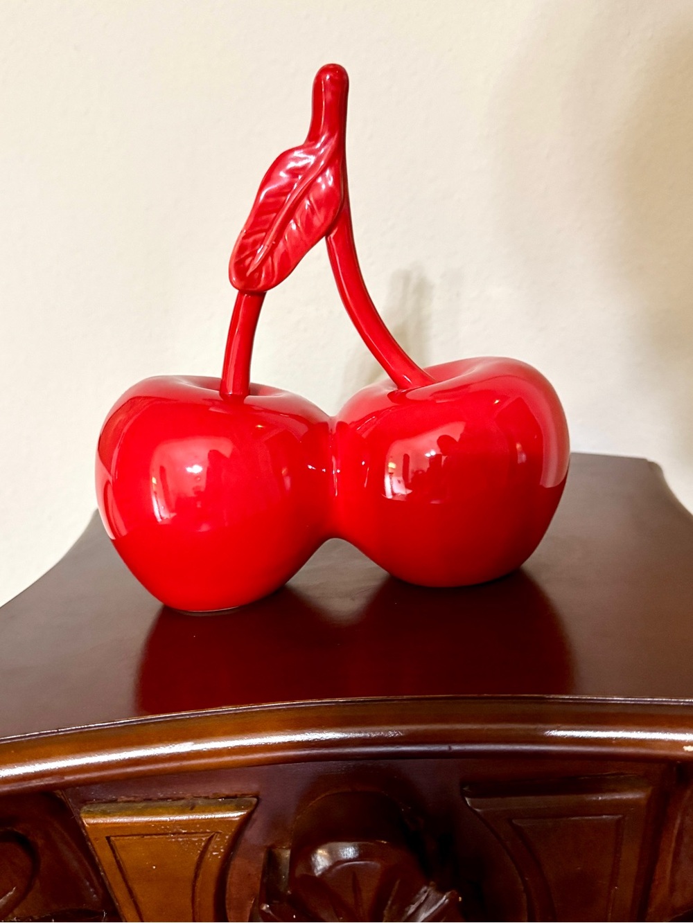Cherry with Steam Art Deco Decor Home Table Office Fruit Display